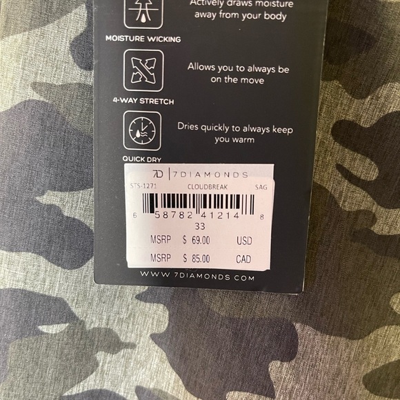 7 Diamonds Cloudbreak Hybrid Short Sz 33 NWT - Picture 4 of 8